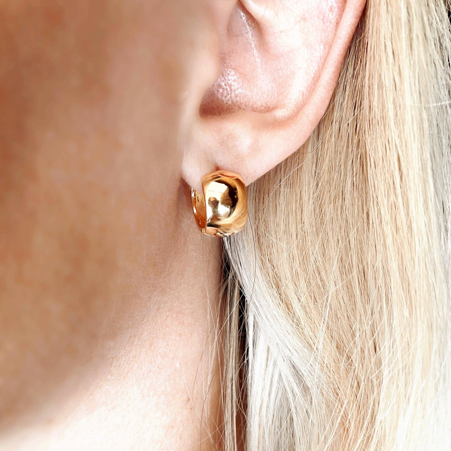 18k Gold Filled Harlye Huggies