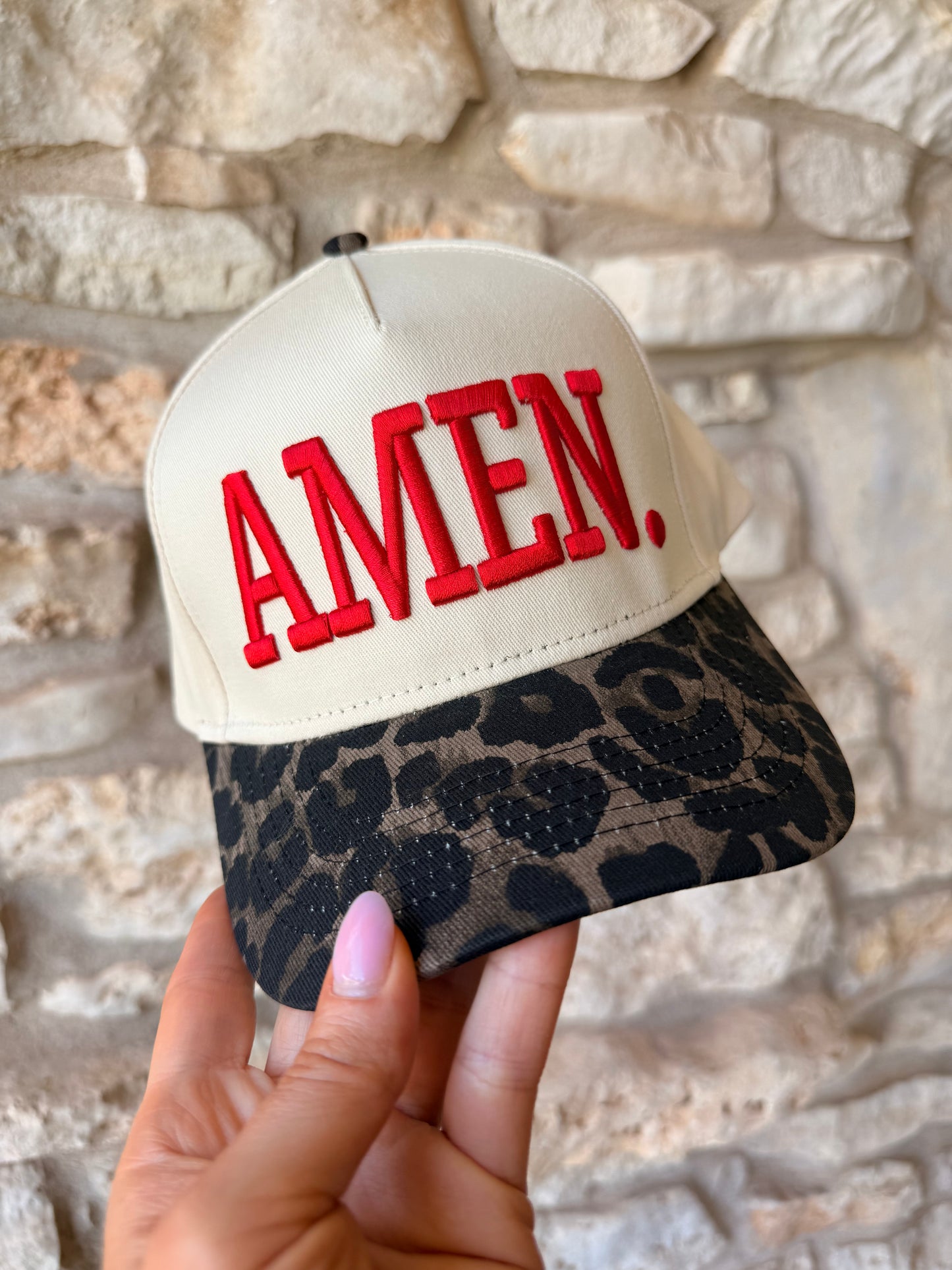 AMEN. Leopard Vintage Hat