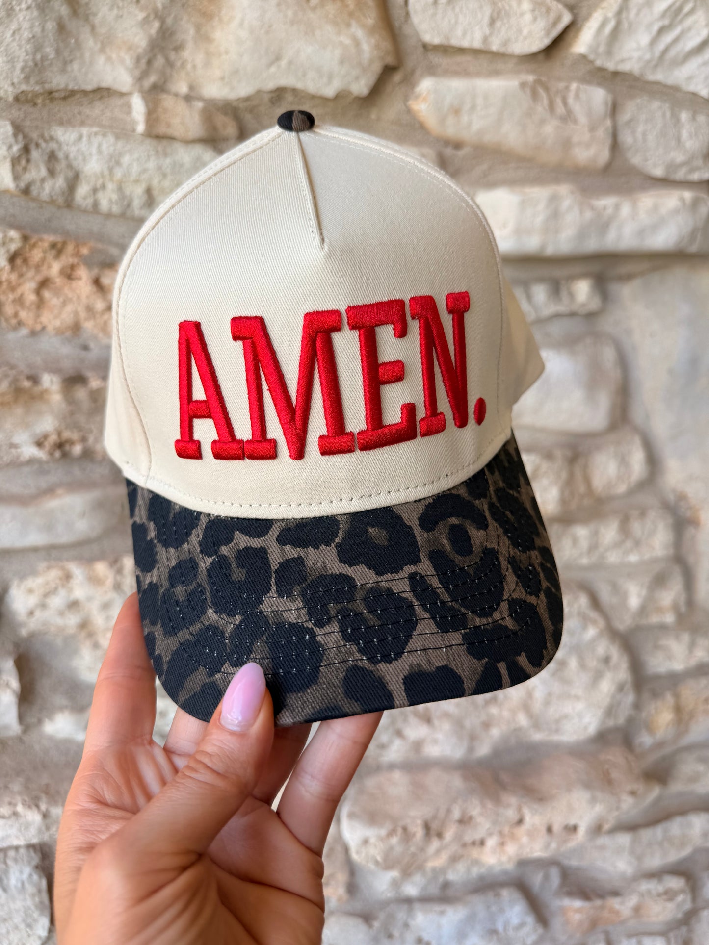 AMEN. Leopard Vintage Hat